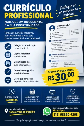 Faço currículo profissional