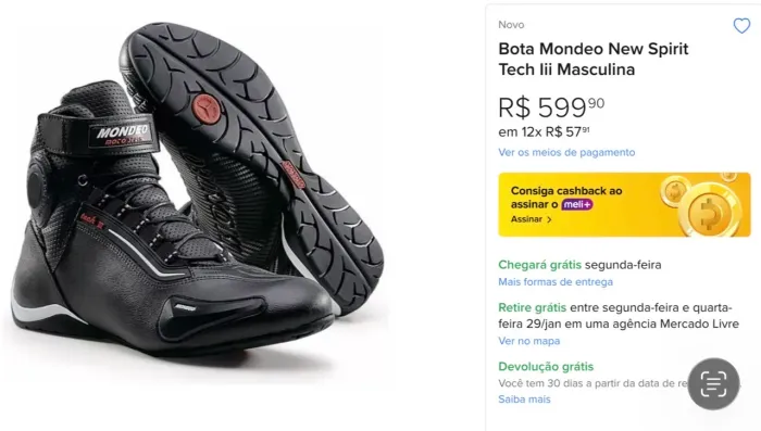 Bota motociclismo Mondeo New Spirit Tech III
