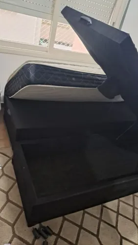 Cama box casal baú bipartido
