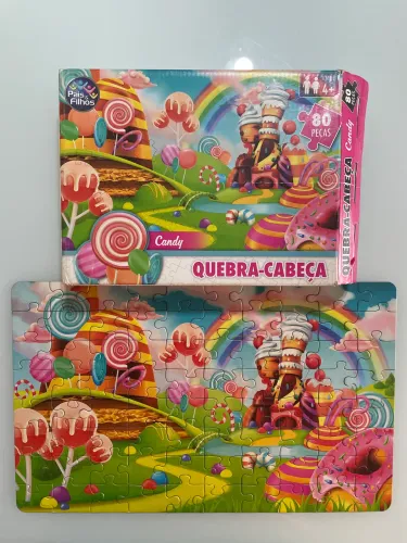 Quebra cabeças Candy 80 peças País e Filhos