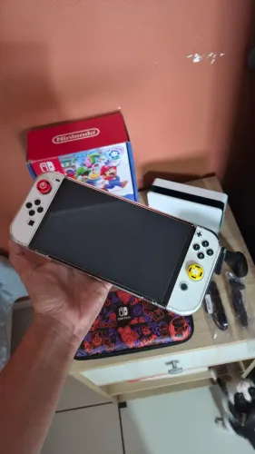 Nintendo Switch Oled DESBLOQUEADO com micro sd de 256gb