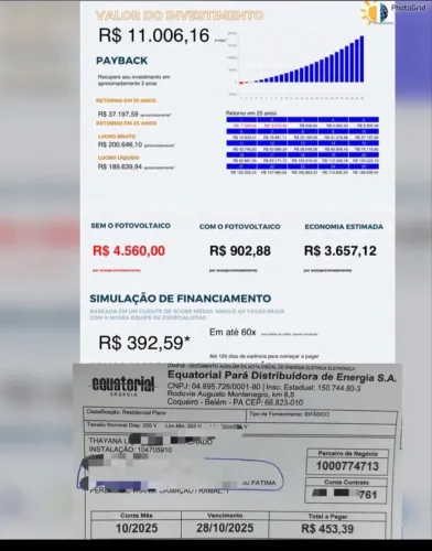 Painel Solar, com Parcelas de acessíveis 