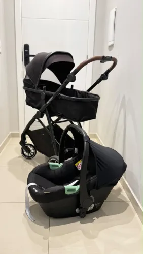 Carrinho ABC Design Duo Street com bebê conforto e moisés