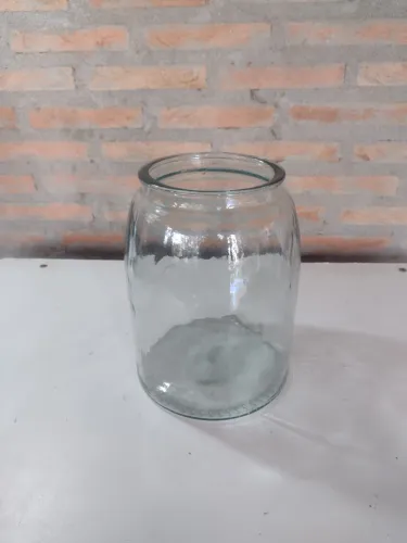 Pote de vidro super grosso ideal para decoração 