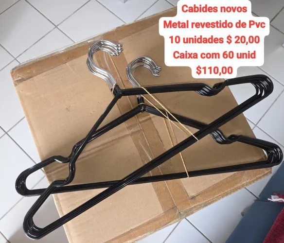 Cabide metal revestidos de PVC