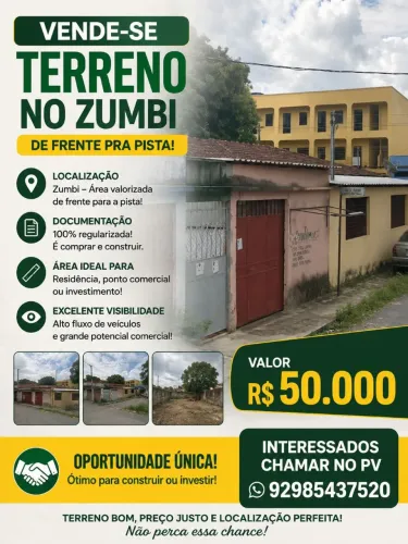 Vendo terreno zumbi mais informações chama pv