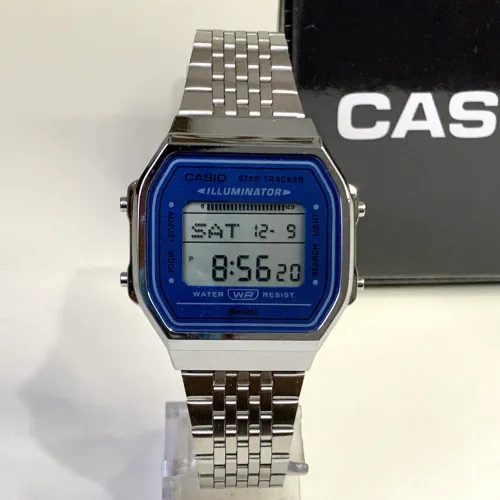Relógio casio vintage A700w prata + caixa 