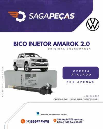 BICO INJETOR AMAROK 2.0 ORIGINAL VOLKSWAGEN 