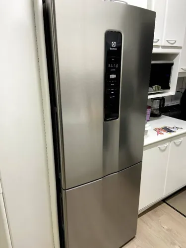Geladeira Eletrolux Frost Free Inverter modelo IB55S 488L inox 220V Fresh&Flex