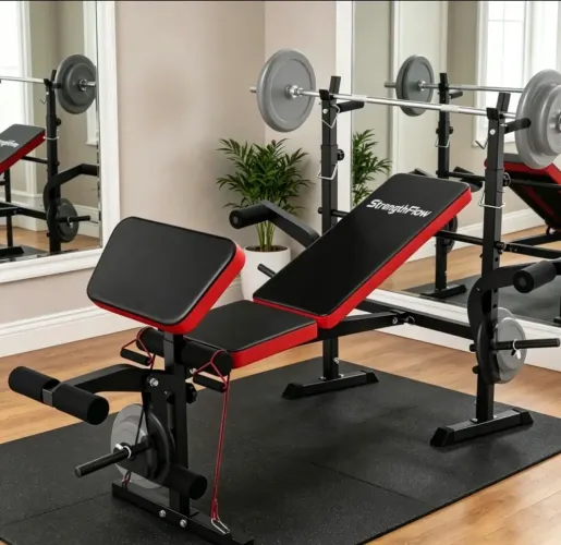 Banco de Supino com 20 kg de Anilhas 