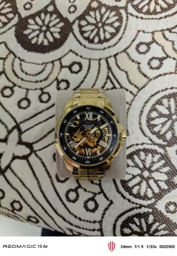 Relógio Masculino Technos Automático Esqueleto Dourado - Com Nota Fiscal