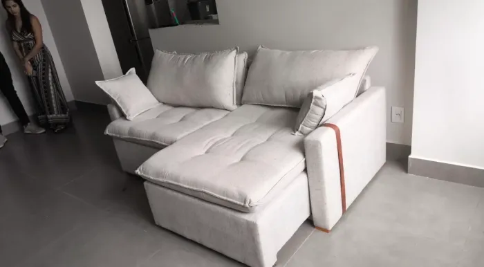 Sofá cama bege 2.20cm