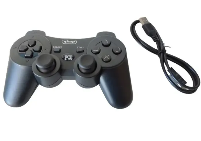Controle Novo Knup PS3 e PC Playstation 3 Sem Fio Bluetooth Giroscópio Cabo Joystick