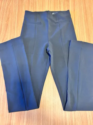 Calça montaria flare preta, 36 - Zara