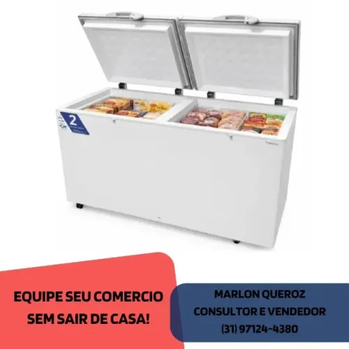 Freezer Horizontal 2 Tampas 503 litros Fricon