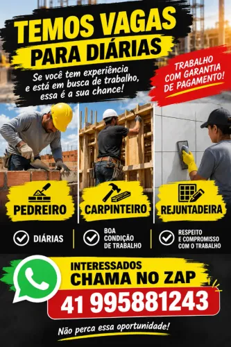 preciso de pedreiro carpinteiros e outras
