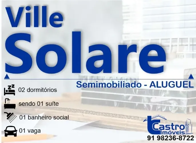 Aluguel no VILLE SOLARE. Apto Semimobiliado. 2/4 sendo 1 suíte. 1 vaga. J007