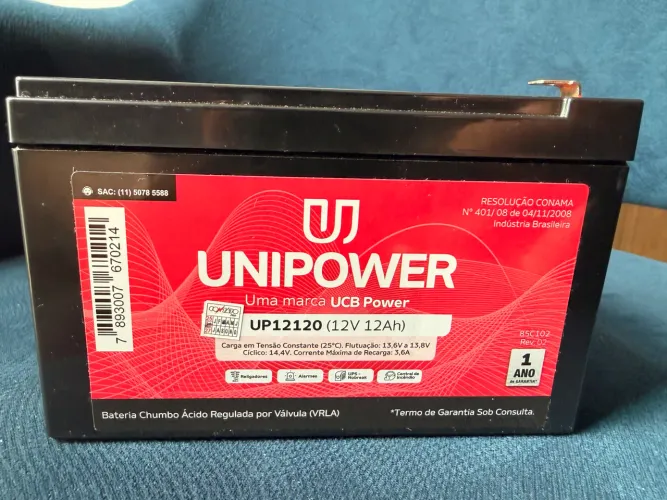 Bateria UNIPOWER UP12120 12Ah