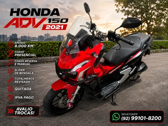 HONDA ADV 150 2021 - SÓ 8.000 KM