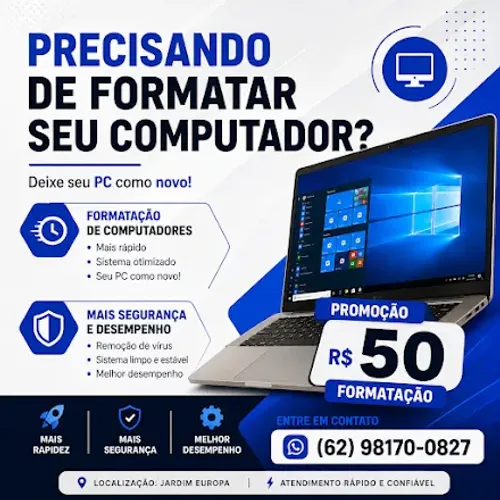 Formatação de Computador e Notebook - Goiânia