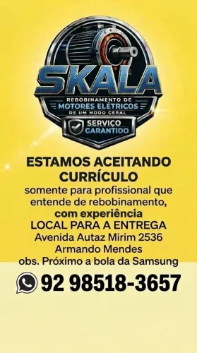 Aceitando currículo Rebobinadora skalla