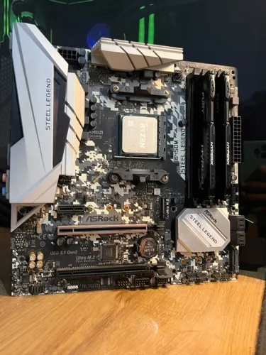 KIT RYZEN 5 5500+B450M STEEL LEGEND+2x8 16GB 3200MHZ HyperX- Parcelo
