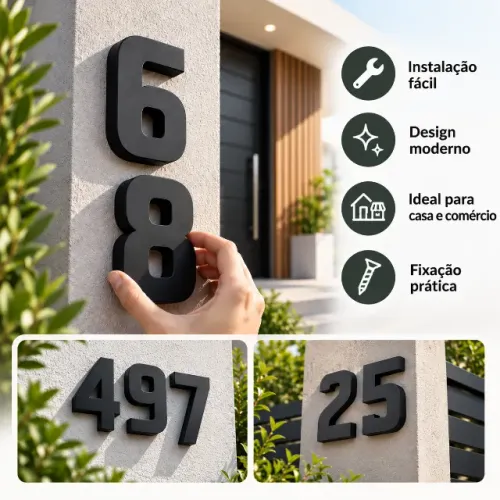 Números Residenciais 3D Personalizados para Casa e Comércio