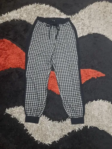 calça patrícia martins lã batida xadrez p