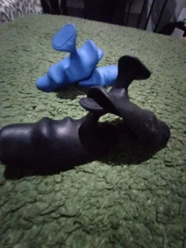 Luva de proteção de levantamento de peso Gripe para mãos cor azul e preto