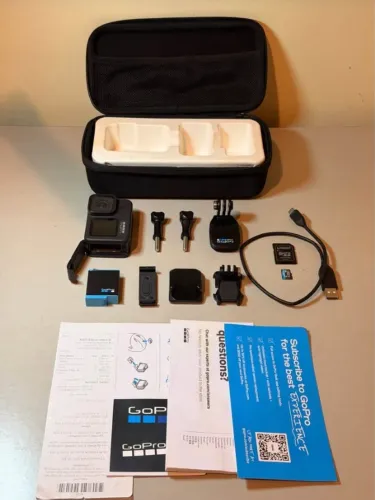 GoPro Hero 9 Black com nota fiscal (+case, acessórios das fotos + cabo original + cartão S