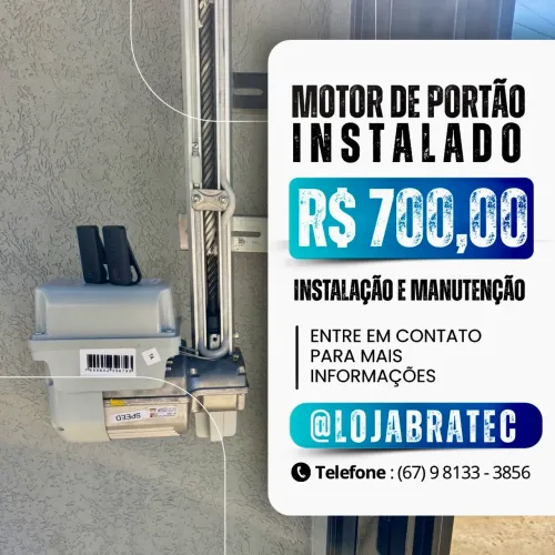 Motor de portão eletrônico de 8 segundos novo (instalado)