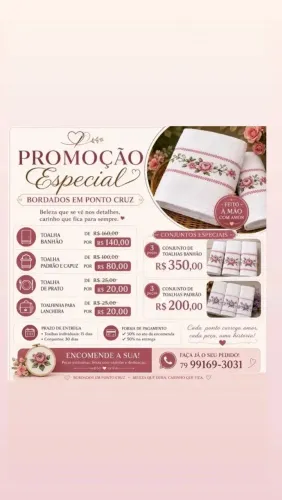 Bordados em ponto cruz