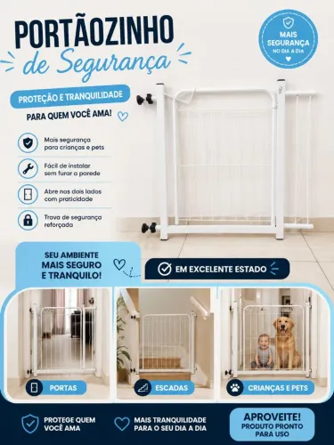 Portãozinho proteção crianças e pets