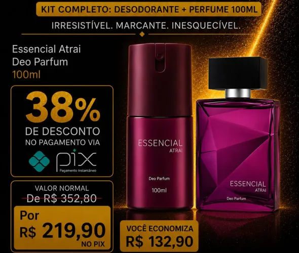 Presente Essencial Atrai masculino Natura Deo Parfum - 100ml