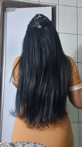 Cabelo humano na tela vietnamita 60 cm