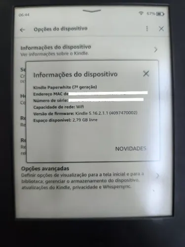 Kindle Paperwhite (7² geração)