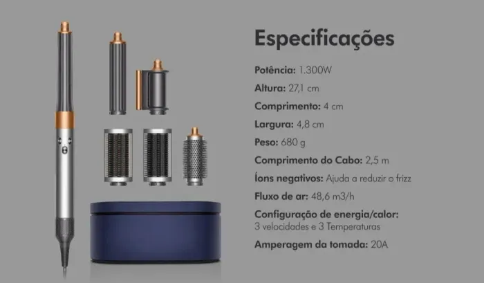 Secador Dyson HS08 1300W 220V - Novo Lacrado na Caixa