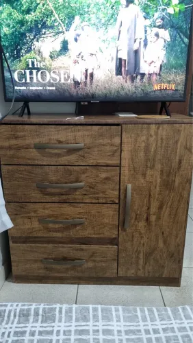 Cômoda com sapateira 4 gavetas MDF