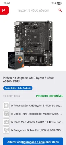 Kit rayzen 5 4500 A520M