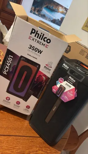 Caixa de som PHILCO 350W nova.