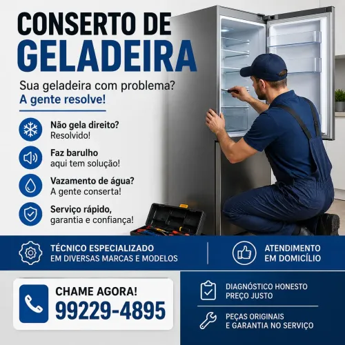 Conserto de geladeira a domicílio com orçamento grátis