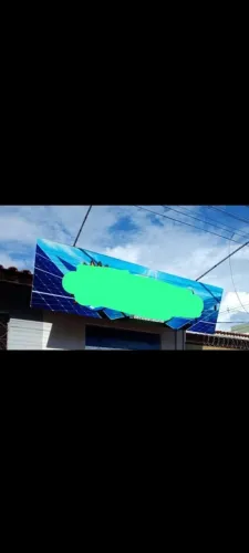 Placa para comércio com olofote