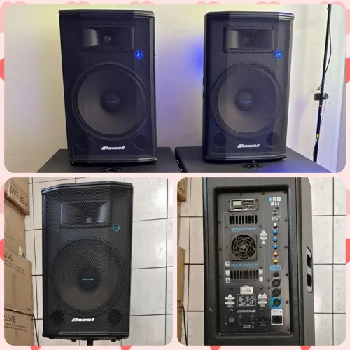 2 CAIXAS DE SOM ONEAL ATIVAS 2050 SEMI NOVAS