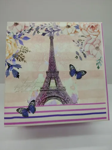 Caixa de Presente Decorativa - Estampa de Paris