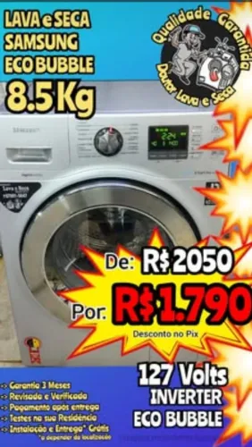Máquina LAVA e SECA SAMSUNG INOX Entrega Grátis*! Garantia