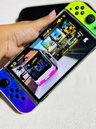 Vídeo game Nintendo Switch OLED 64GB Splatoon 3 pra vender logo