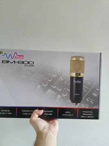 Microfone condensador BM800 - Waver - com alguns acessórios