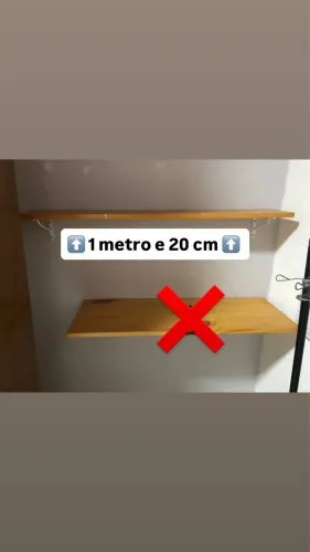 Prateleira Pinus 1 metro e 20cm 