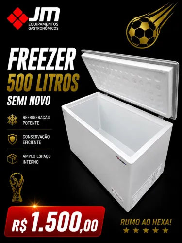 Freezer 500 litros - jm equipamentos 
