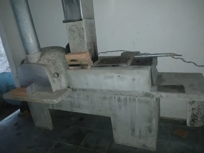 Fogão a lenha com forno de pizzas